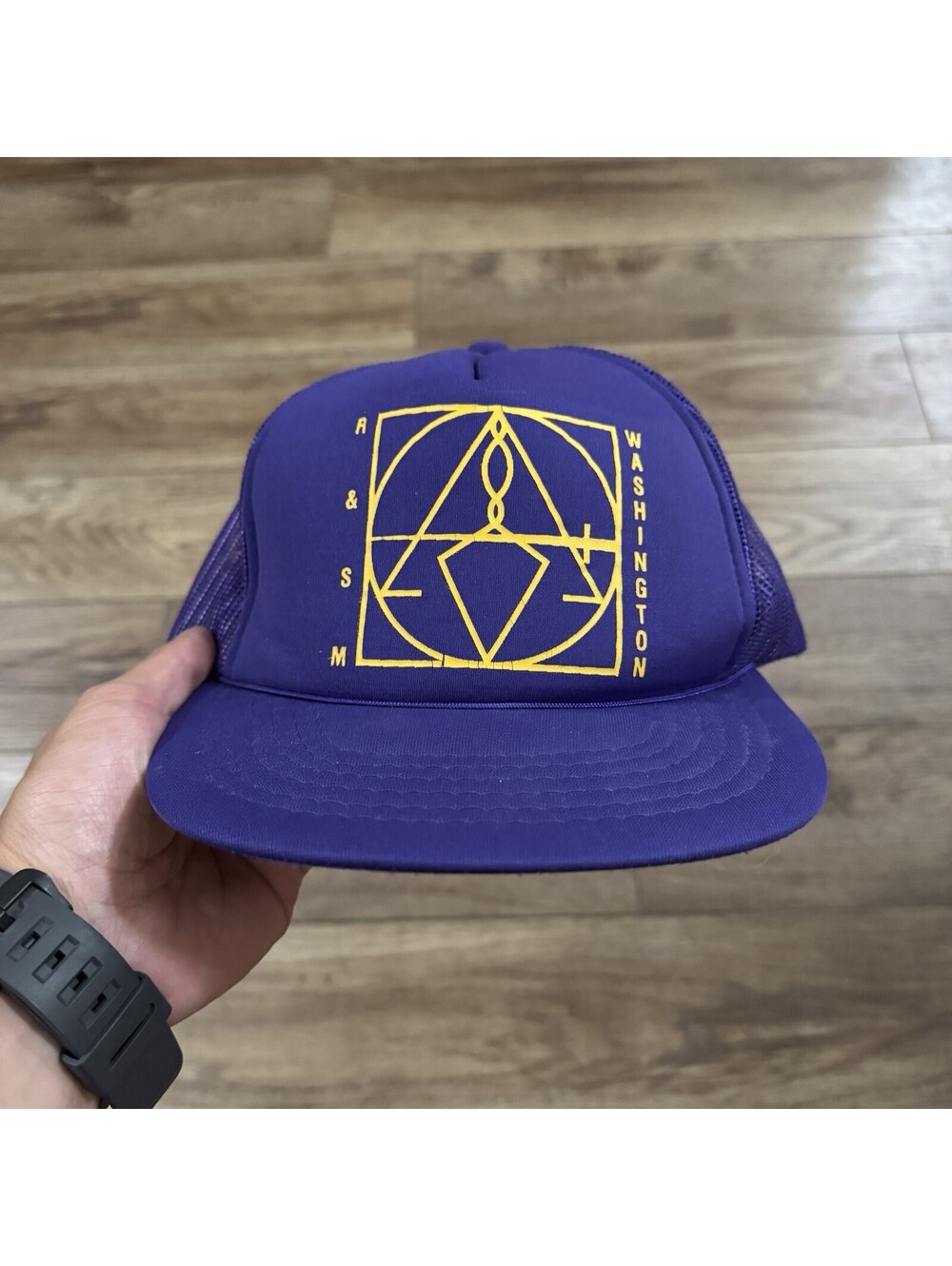 Vtg 90s Royal Select Masters Washington Masonic Trucker Hat
